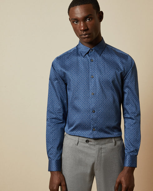<P>Cotton Geo Print Shirt</P>
<P><Span>What Could Be More Dapper Than Whonos? Made In Cotton With A Geo Print Design, This...