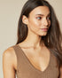 <P>Skinny V Neck Rib Tank</P>