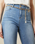 <P>Skinny Jean With Chain Belt</P>