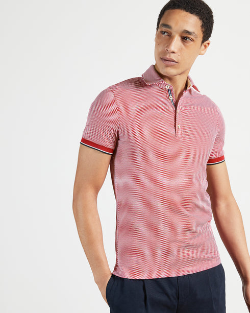<P>Ss Spot Print Polo</P>