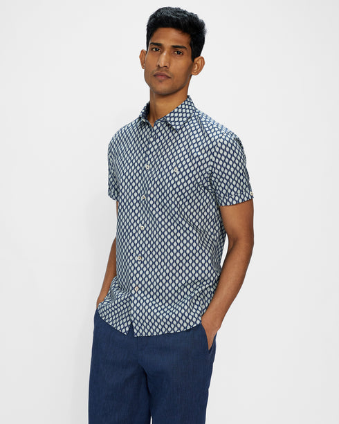 <P Class="Description"><Span>Elevate Your Shirt Collection And Huncomb Up Your Look With This Dapper Shirt. Made In Cool C...