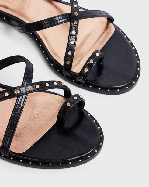 <P>Flat Studded Gladiator Sandal</P>