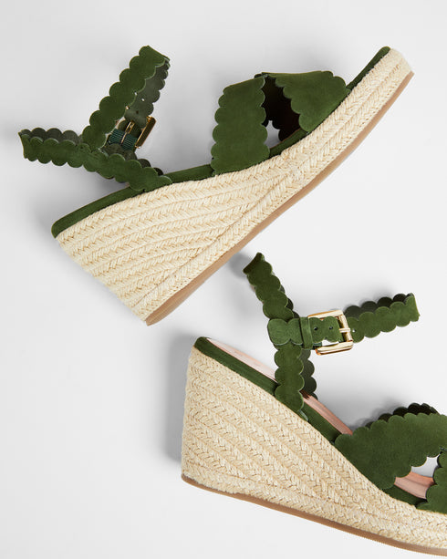 <P>Metallic Espadrille Wedge</P>