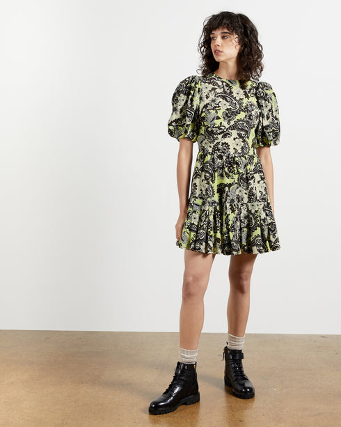 <P>Paisley Mini Puff Sleeve Dress</P>
<P><Meta Charset="Utf-8"><Span>Here Comes The Remeiy Dress With Short Puff Sleeves, ...