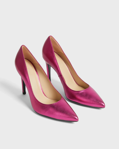 <P>Metallic Leather 100Mm Court Shoe</P>