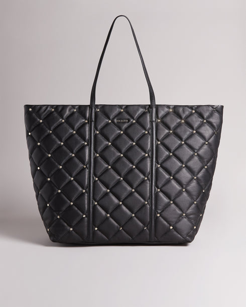<P>Quilted Studded Tote</P>