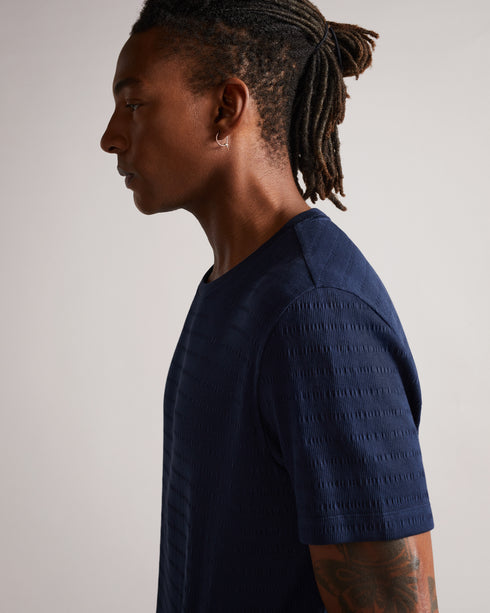 <P>Ss Stripe Jacquard T-Shirt</P>