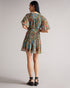 <P>Smock Panel Wrap Mini Dress</P>