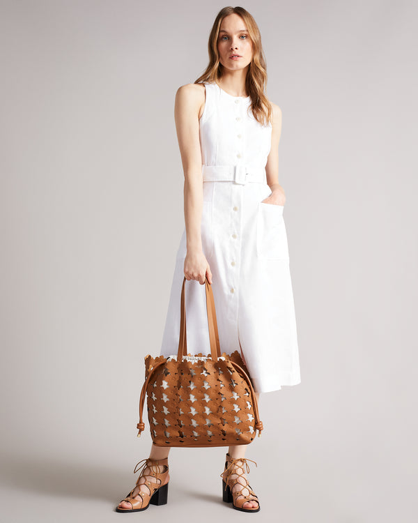 <P>Button Through Racer Back Midi Dress</P>