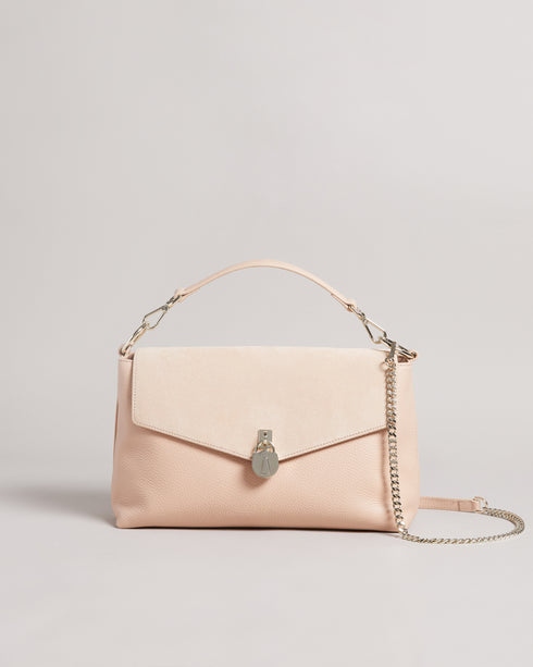 <P>Suede Padlock Shoulder Bag</P>
