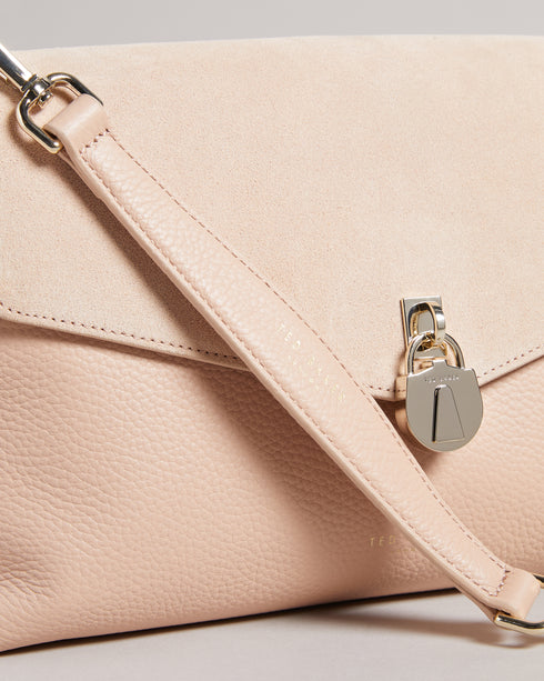 <P>Suede Padlock Shoulder Bag</P>