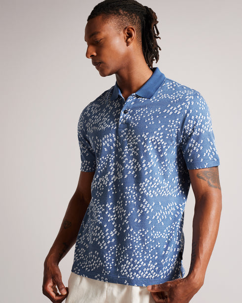 <P>Ss All-Over Floral Jacquard Polo</P>
