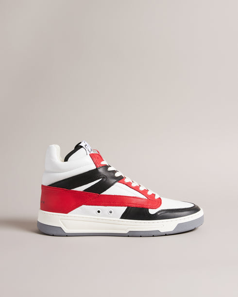 <P>Leather High Top Basketball Sneaker</P>