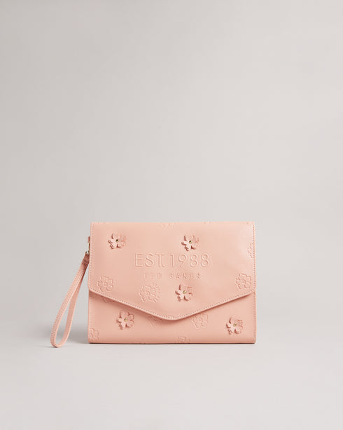 <P>Applique Floral Pouch</P>