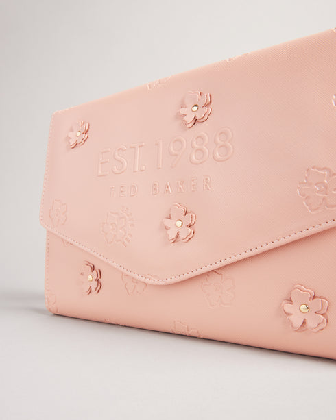 <P>Applique Floral Pouch</P>