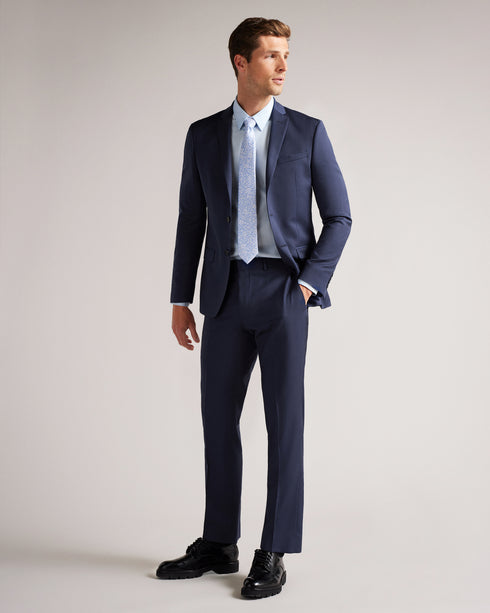 <P>Slim Navy Twill Suit Jacket</P>