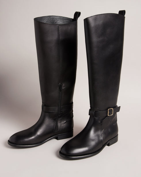 <P>Leather Knee High Boot</P>