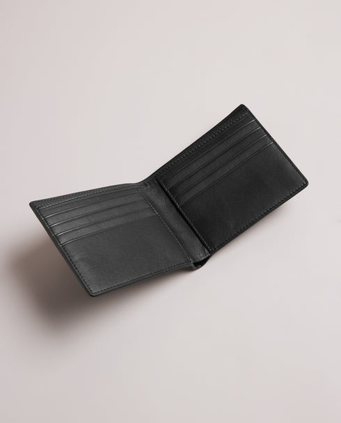 <P>House Check Leather Embossed Bifold Wallet</P>