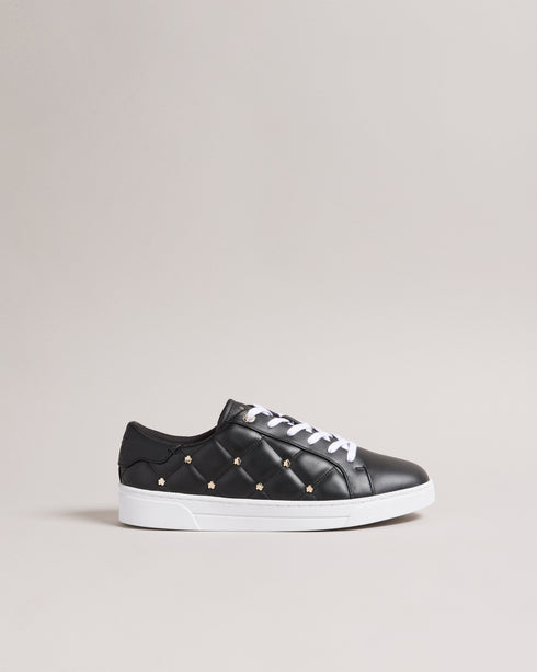 <P>Quilted Sneaker With Magnolia Studs</P>