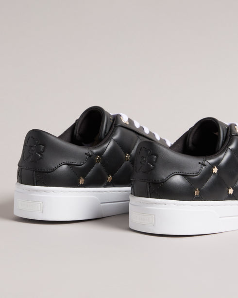 <P>Quilted Sneaker With Magnolia Studs</P>