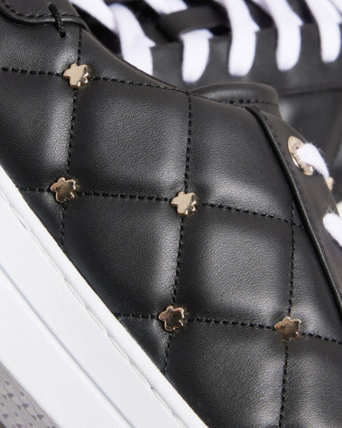 <P>Quilted Sneaker With Magnolia Studs</P>