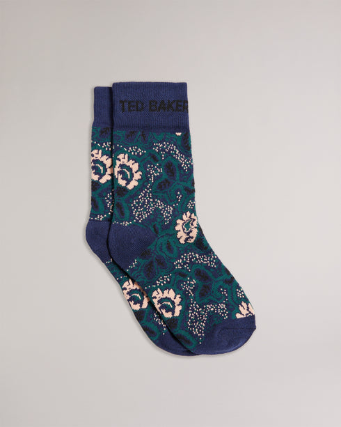 <P>Graphic Floral Sock &Amp; Teddy Gift Set</P>