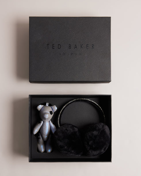 <P>Printed Teddy &Amp; Ear Muff Set</P>