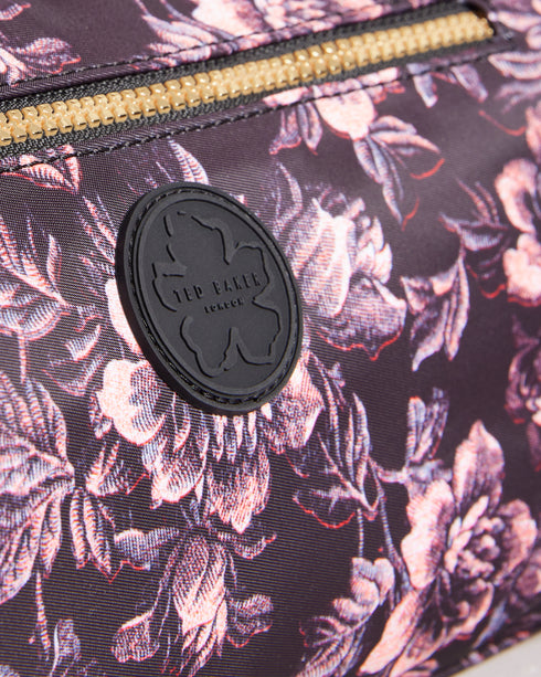 <P>Glitched Floral Large Nylon Washbag</P>