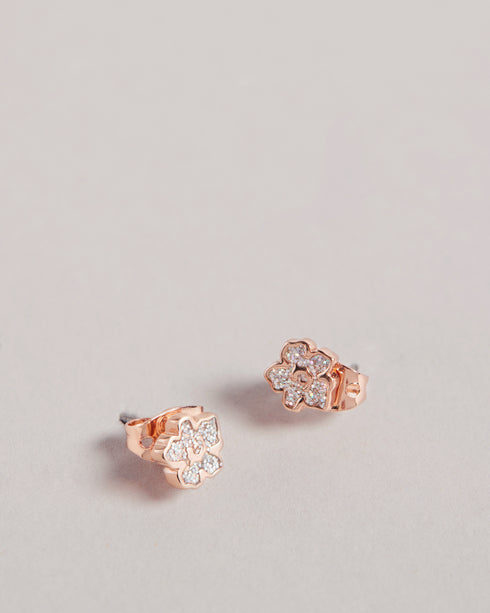<P>Tbj3133 Magnolia Enamel Stud Earring</P>